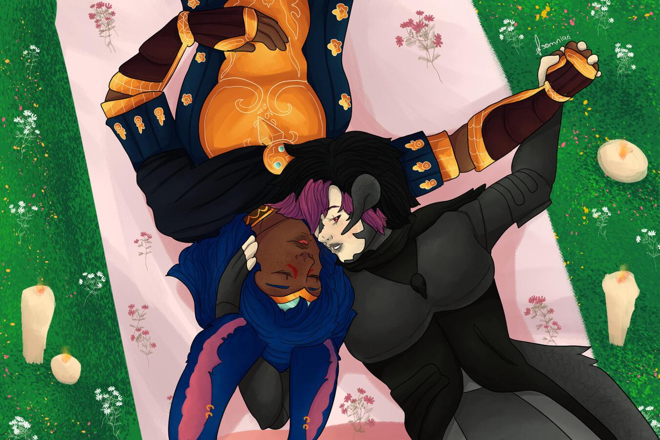 By Ham. Alis and Miyuki on a date—erm, bonding exercise.