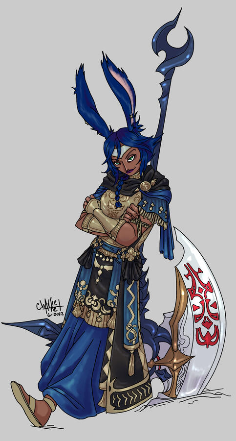 By Charlie Arlet. Alis leaning against her favorite axe. (By Charlie Arlet)